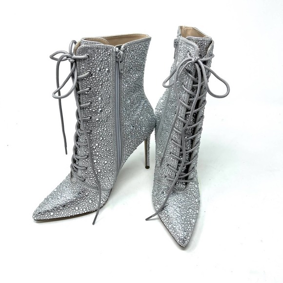 Steve Madden Valency Rhinestones Heeled Boots - Picture 7 of 11